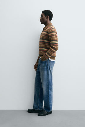 GEOMETRIC JACQUARD KNIT POLO SHIRT - Image 4