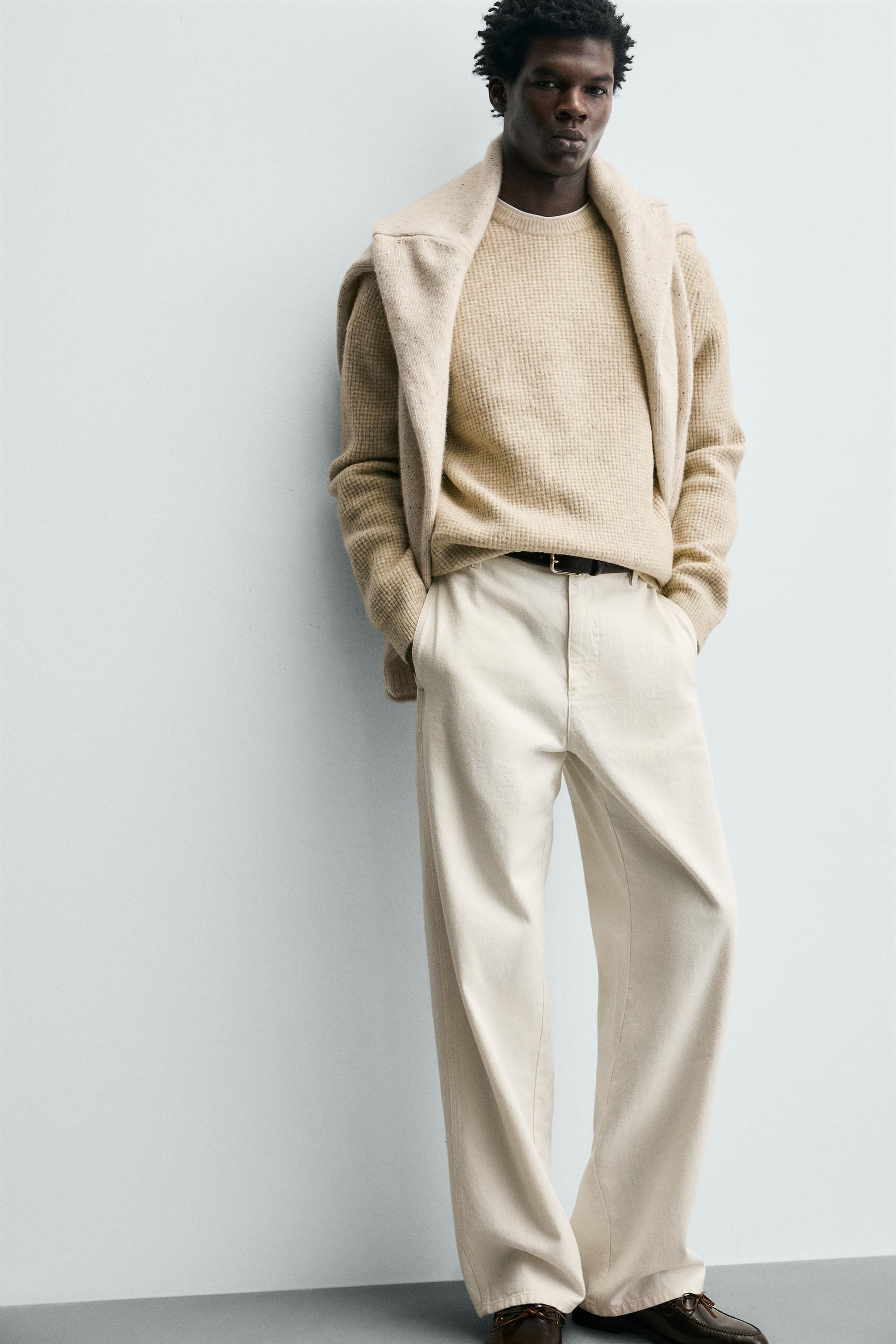 REGULAR FIT WAFFLE-KNIT JUMPER - Image 6