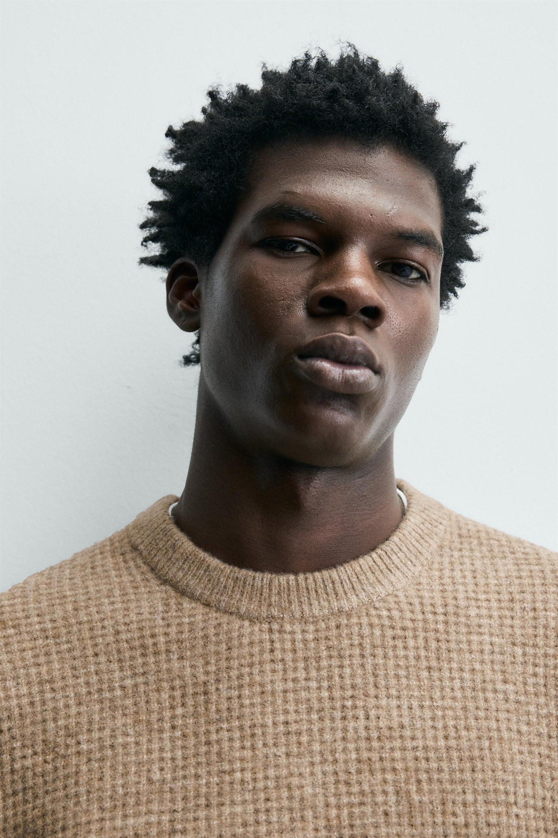 REGULAR FIT WAFFLE-KNIT JUMPER - Image 5