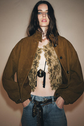 100% Leather Bomber Jacket