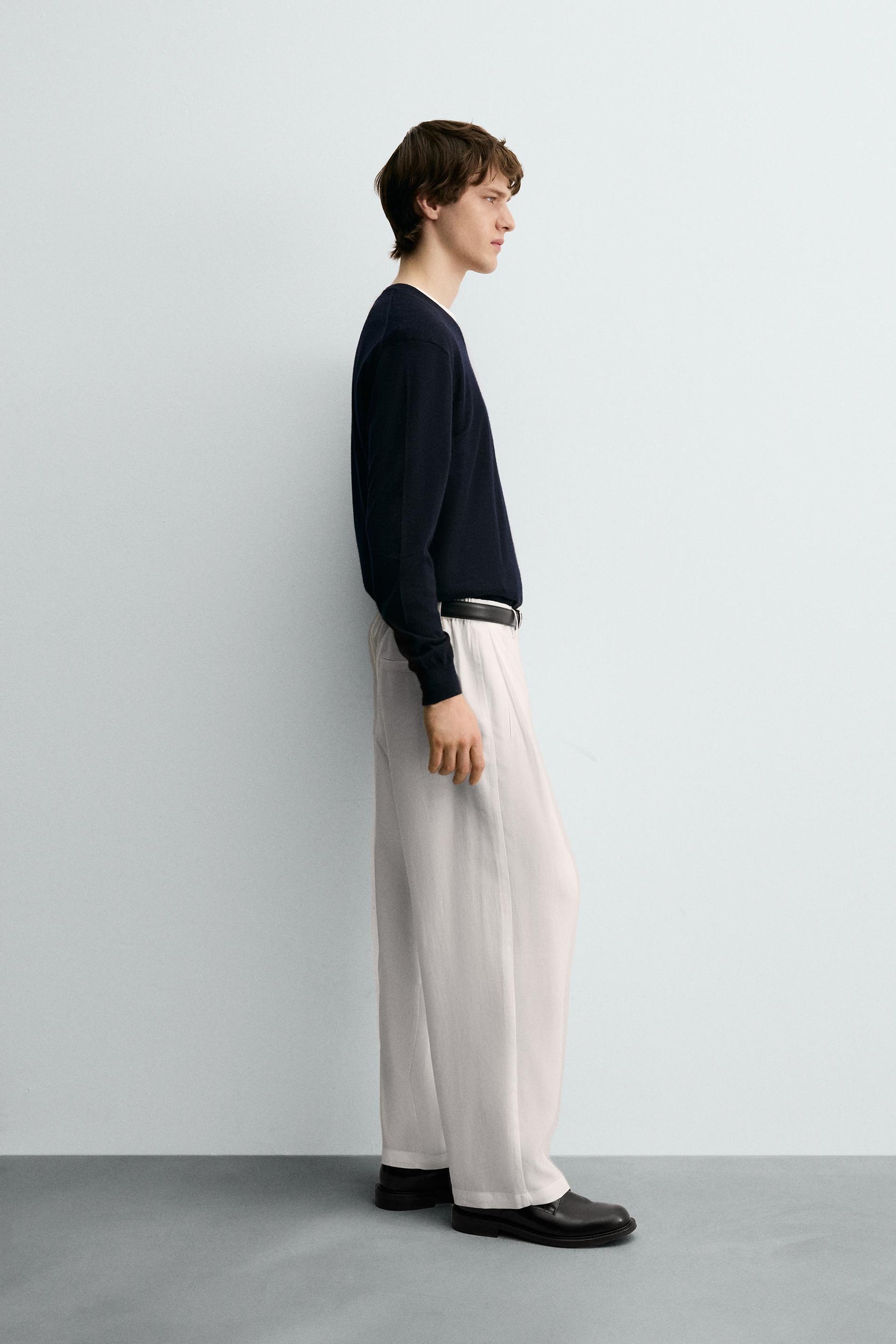 FLOWING TROUSERS WITH SIDE PLEATS - Image 4