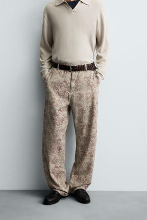 ABSTRACT PRINT RELAXED FIT TROUSERS - Image 2