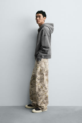 ABSTRACT PRINT BAGGY FIT CARPENTER TROUSERS - Image 4