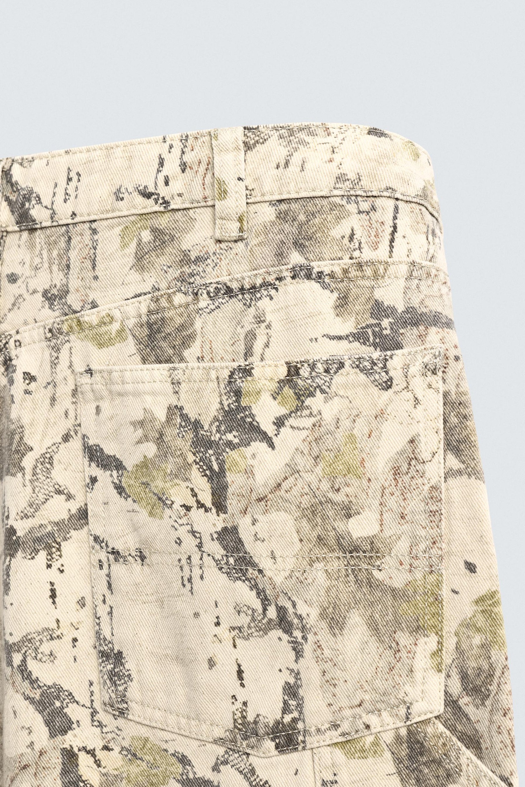 ABSTRACT PRINT BAGGY FIT CARPENTER TROUSERS - Image 9