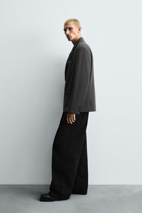 STRIPED OVERSIZED FIT BLAZER - Image 4