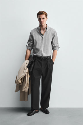 STRIPED TEXTURED SHIRT - Image 1