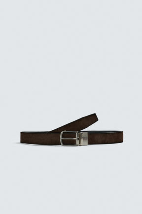 REVERSIBLE SPLIT SUEDE LEATHER BELT - Image 1