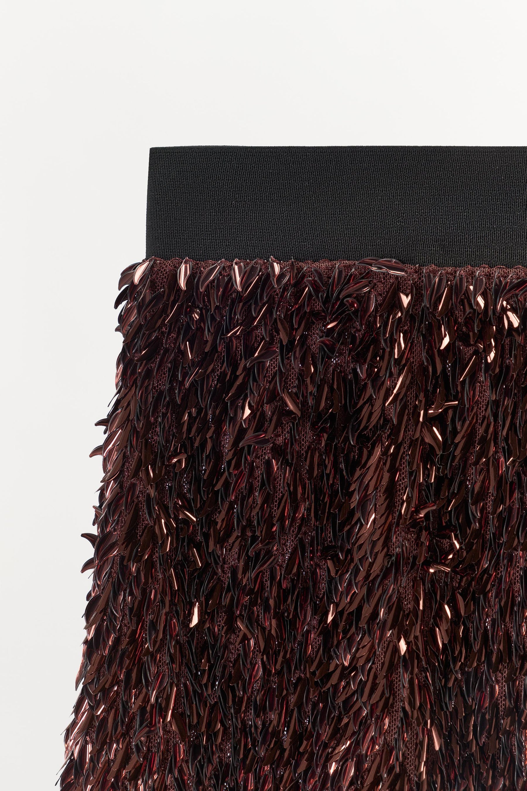 Sequin Contrast Waistband Shorts