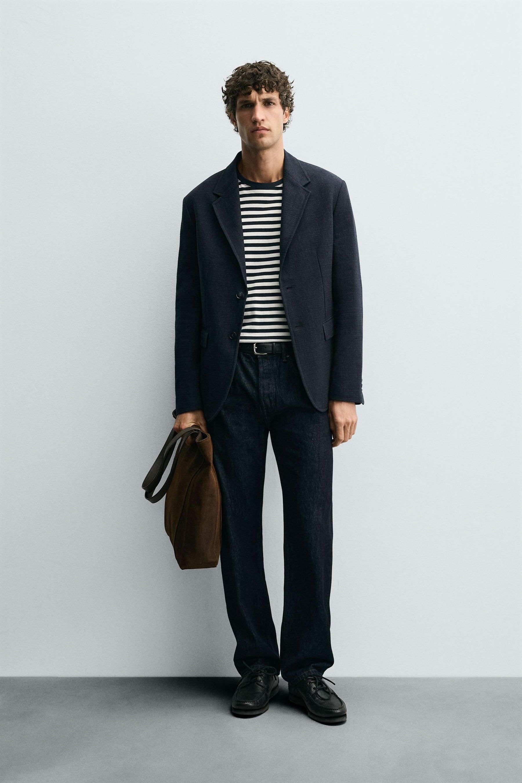 TEXTURED REGULAR FIT BLAZER - Image 1
