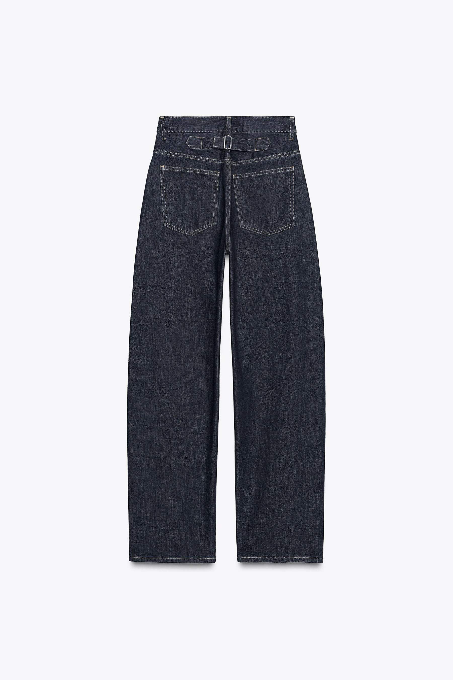 Straight high-waist jeans with