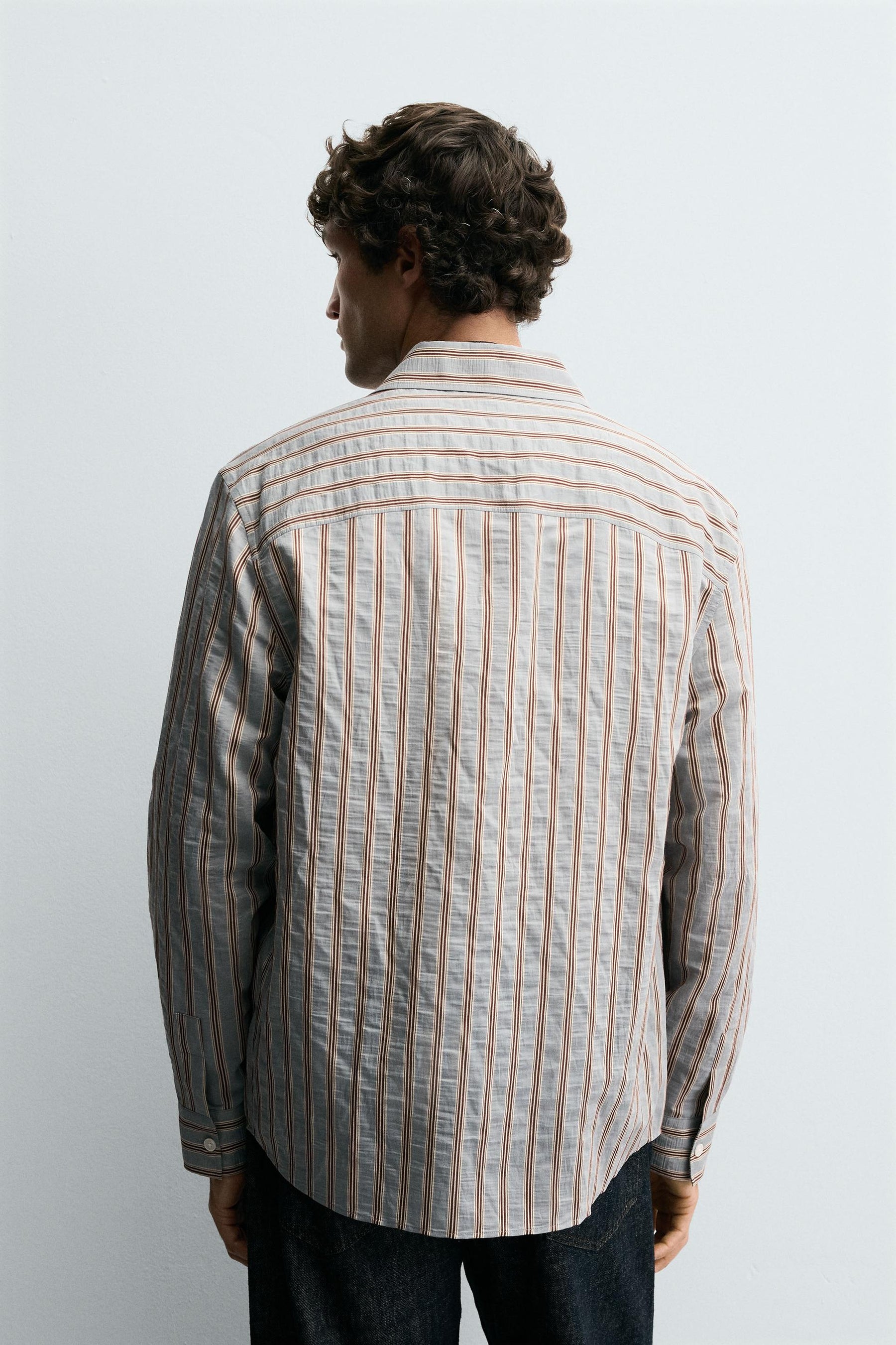 STRIPED FLOWING SHIRT - Image 3