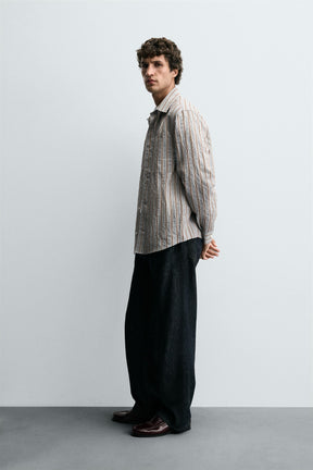 STRIPED FLOWING SHIRT - Image 4