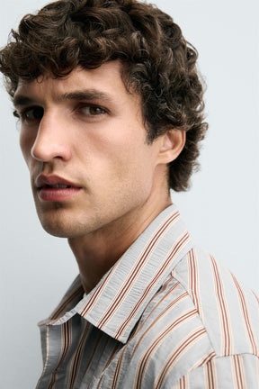 STRIPED FLOWING SHIRT - Image 5