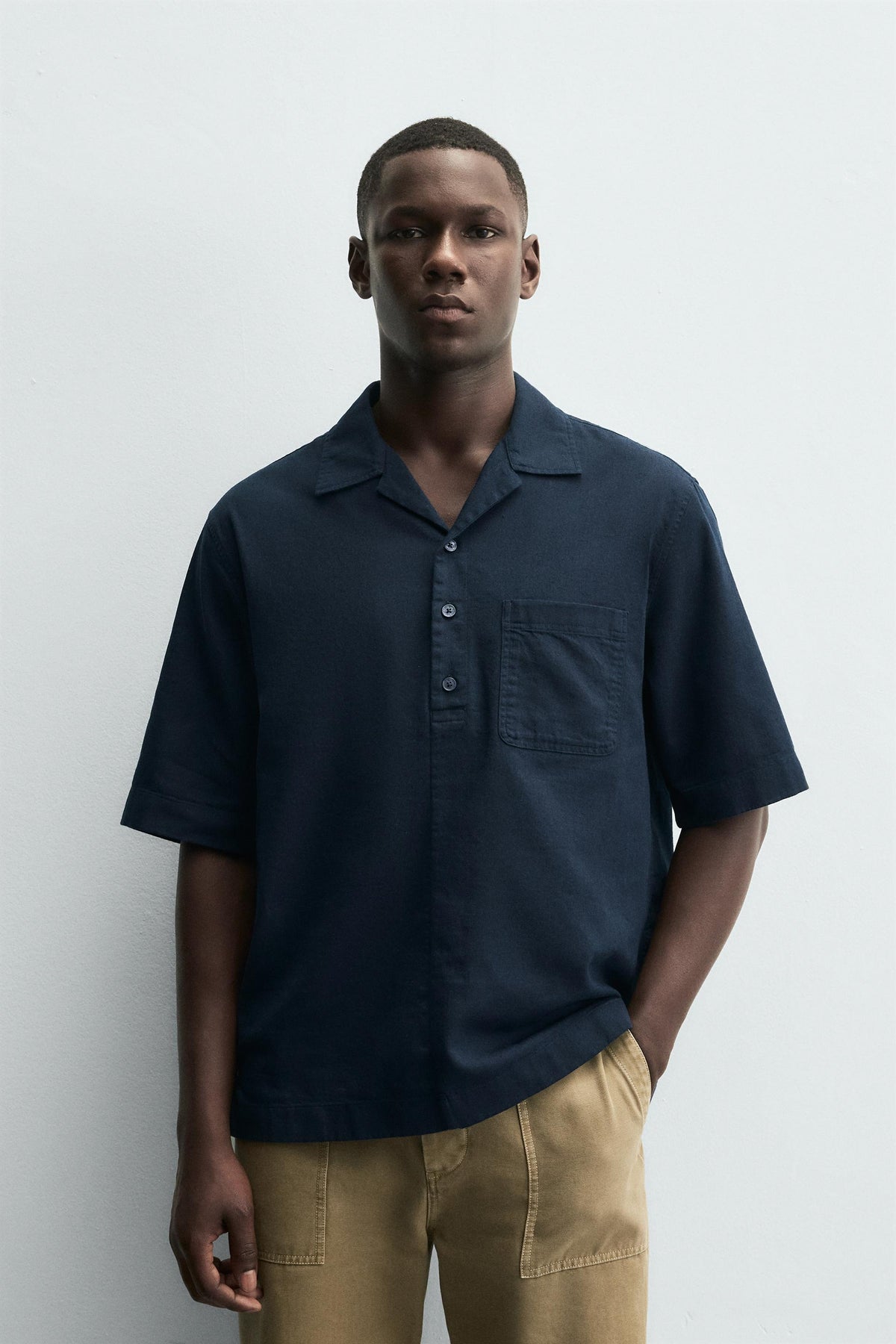 COTTON/LINEN POLO SHIRT - Image 2