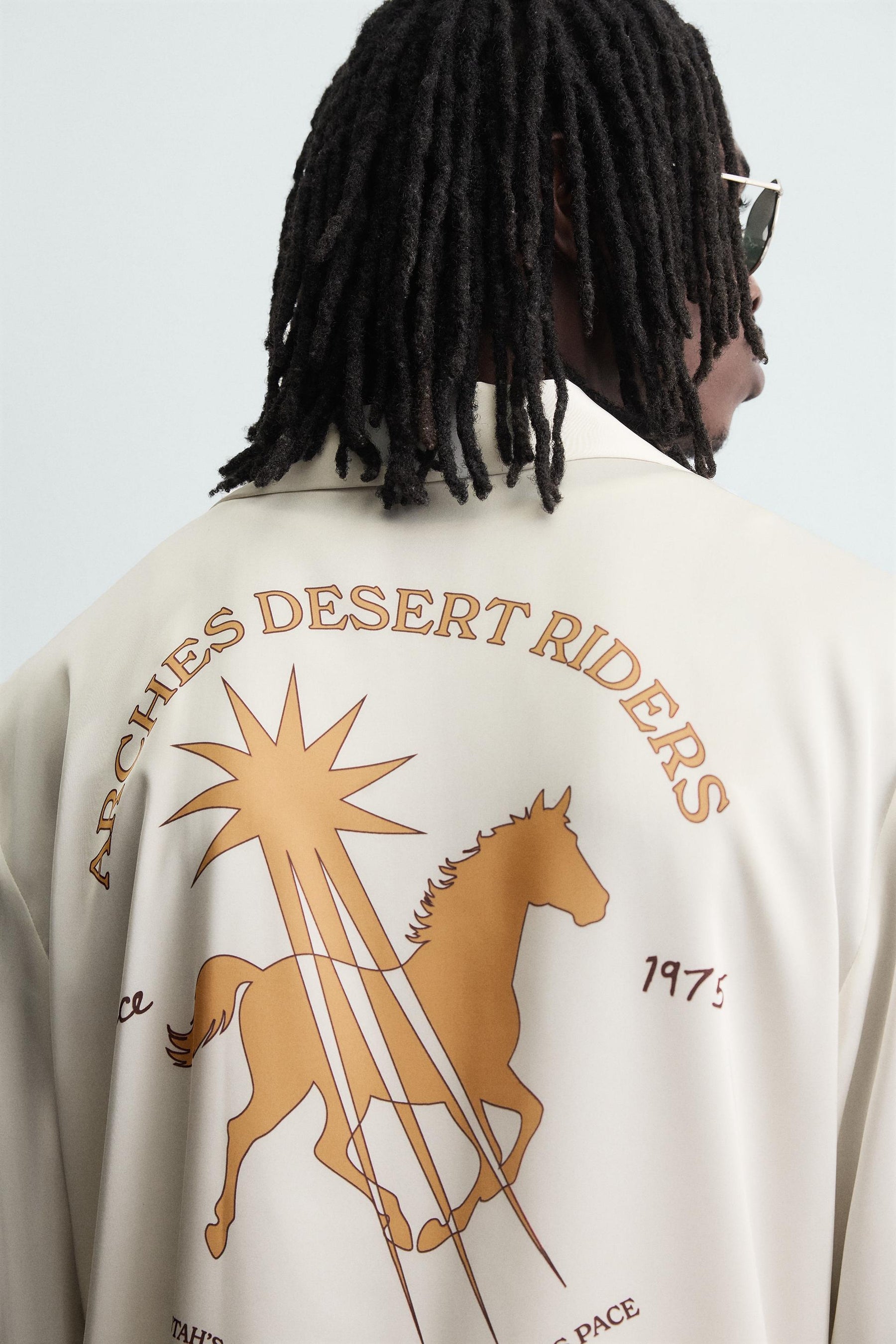 CONTRAST PRINT FLOWING SHIRT - Image 5