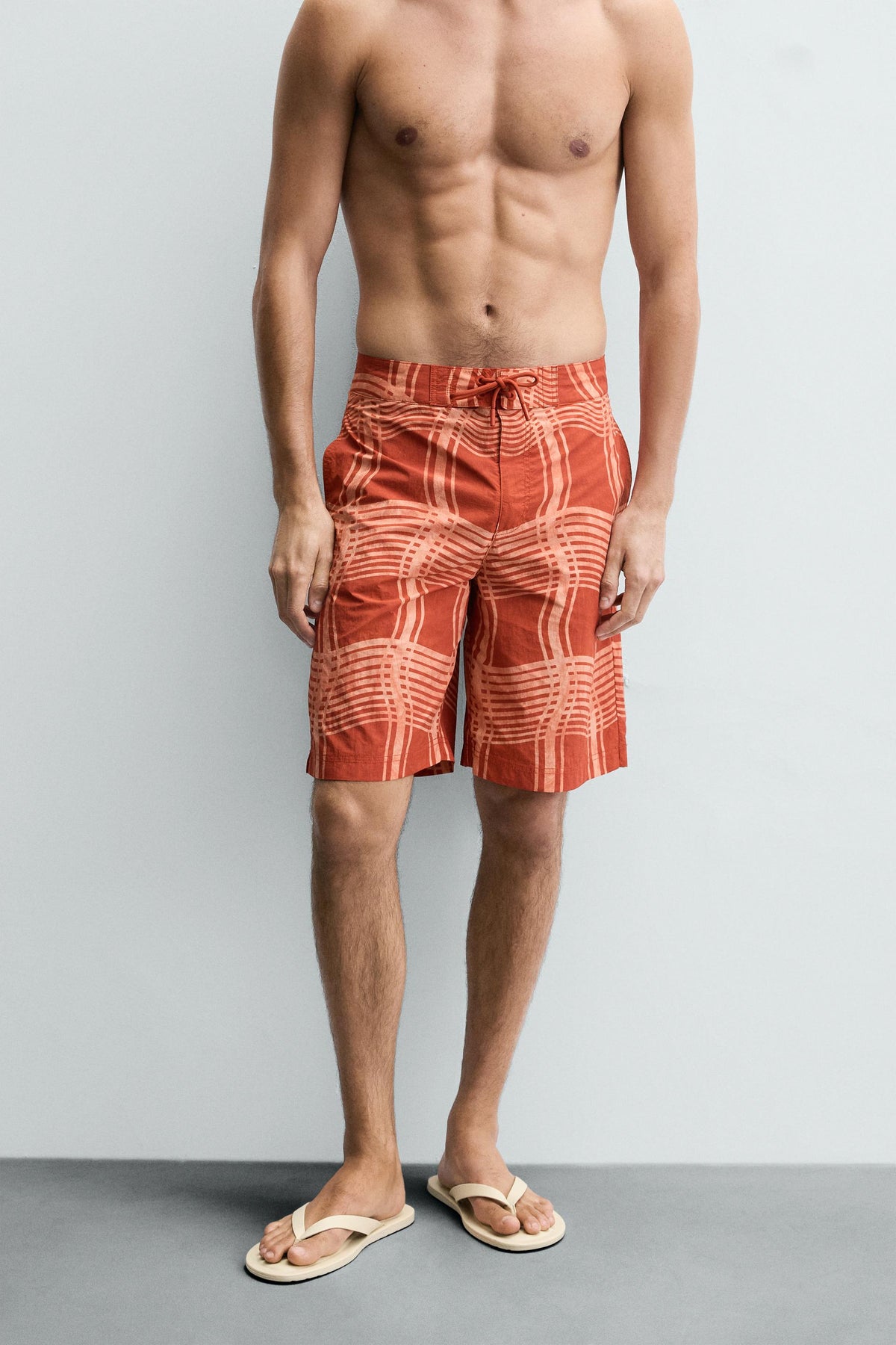 Printed Long Swimming Trunks - Image 2