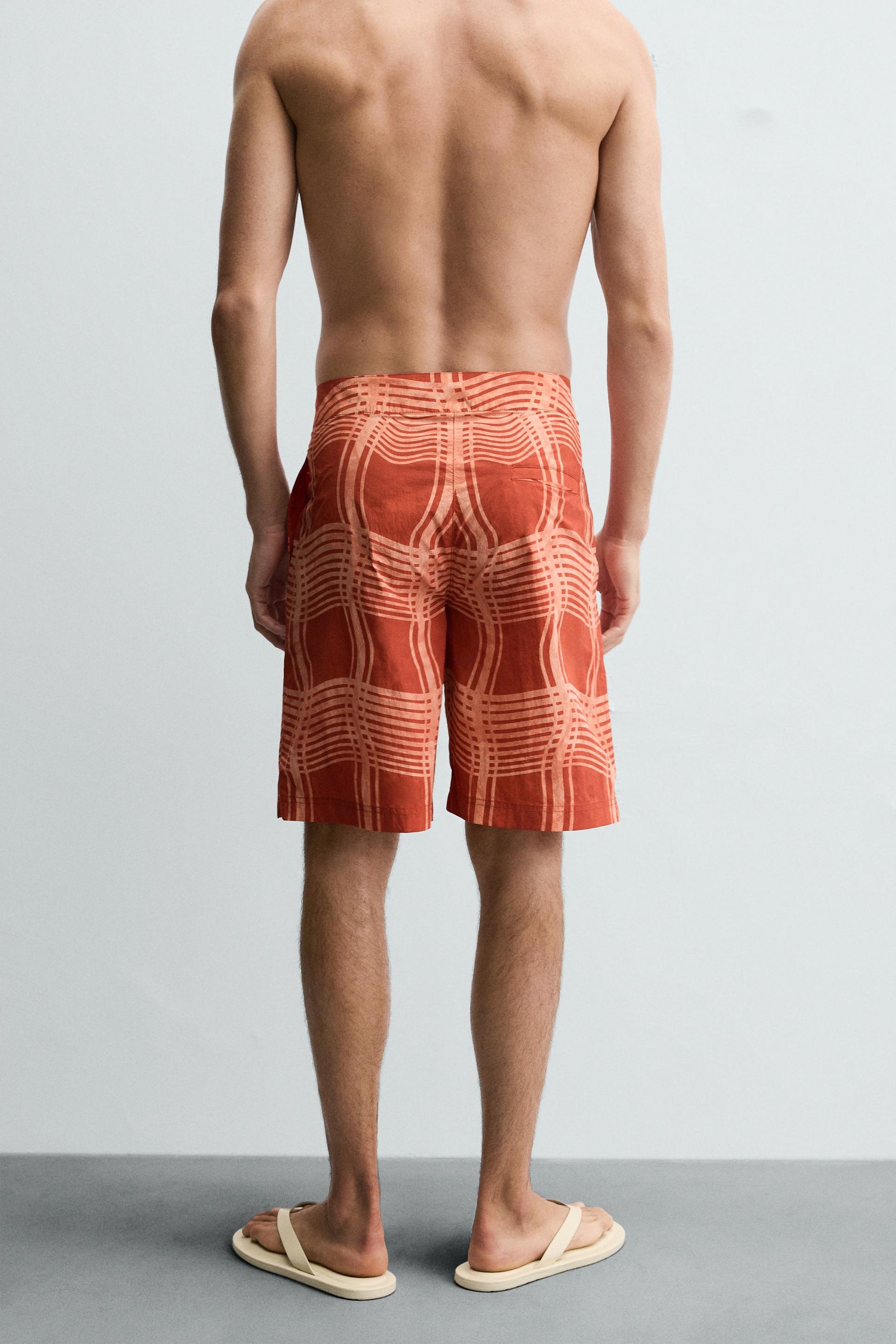 Printed Long Swimming Trunks - Image 3