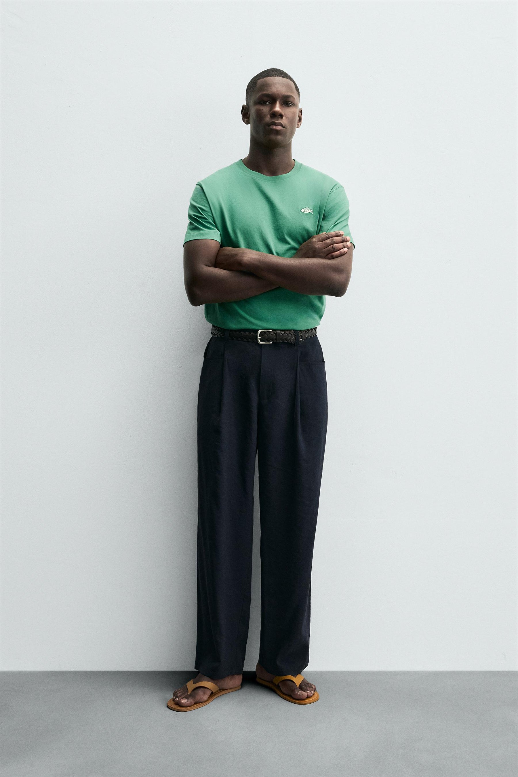 EMBROIDERED FISH T-SHIRT - Image 1