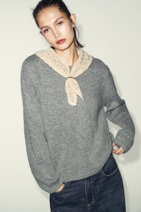 Contrast Handkerchief Jumper