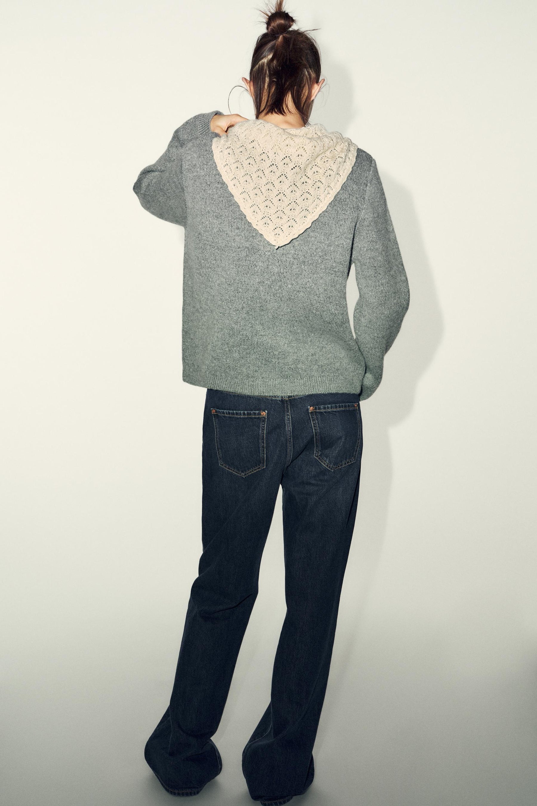Contrast Handkerchief Jumper