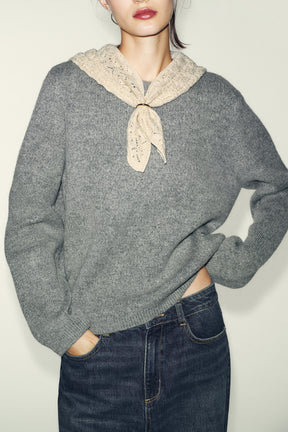 Contrast Handkerchief Jumper