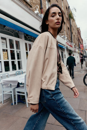 FAUX SUEDE BOMBER JACKET - Image 5