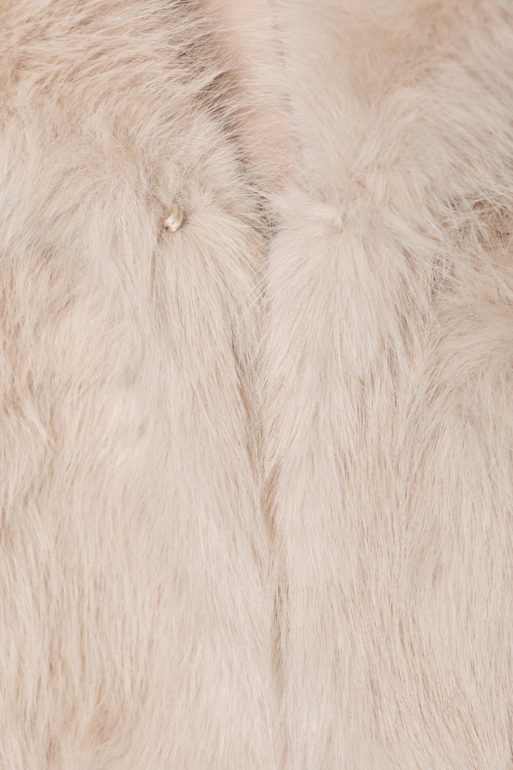 SHORT FAUX FUR COAT WITH LAPEL COLLAR - Image 9