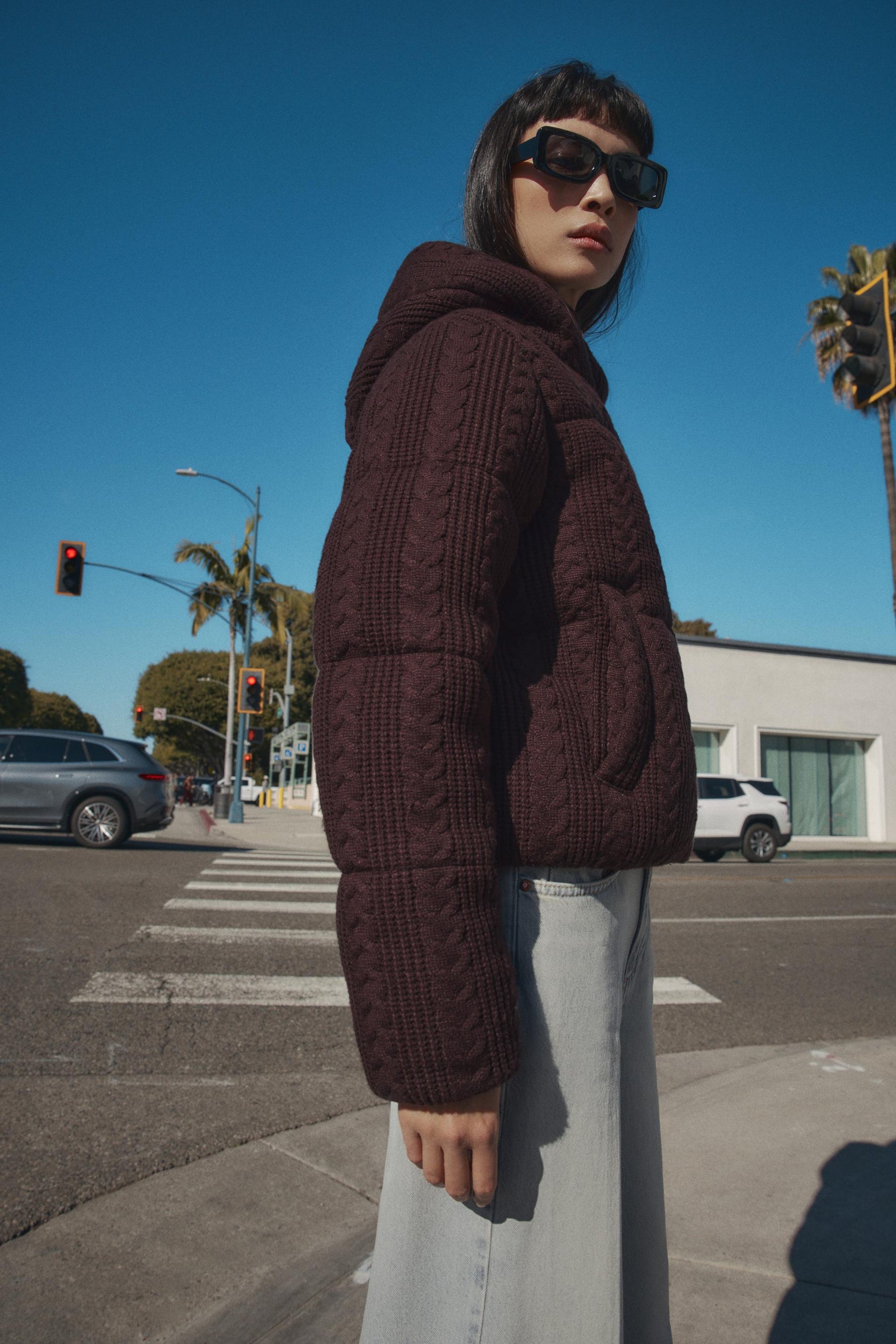 CABLE KNIT HOODED ANORAK - Image 4