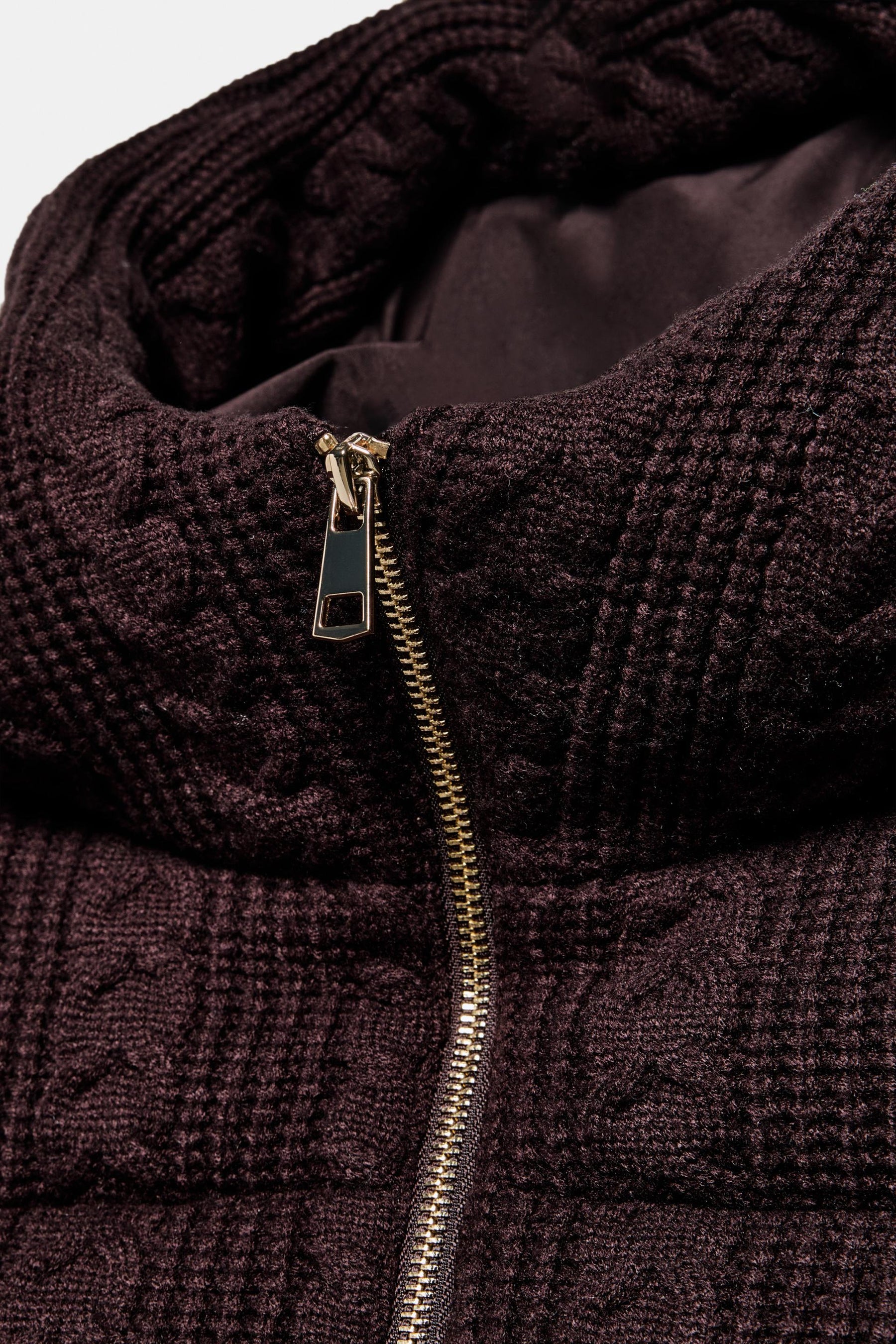 CABLE KNIT HOODED ANORAK - Image 9