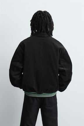 CORDUROY JACKET WITH EMBROIDERED PATCHES - Image 3