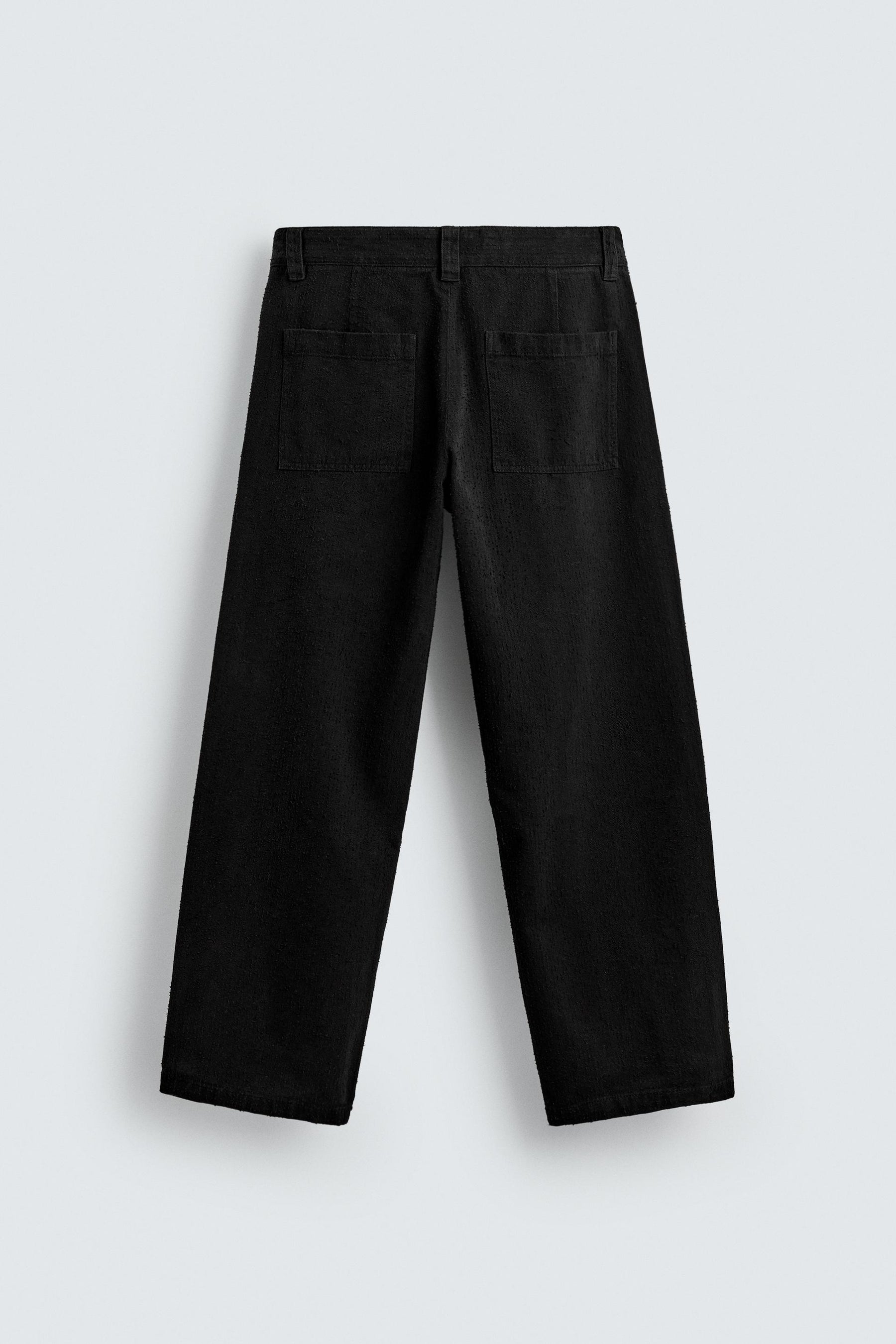 TEXTURED STRAIGHT-LEG TROUSERS - Image 8