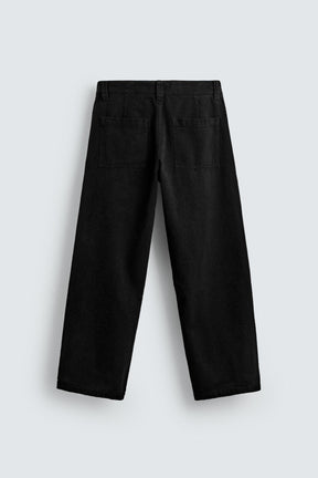 TEXTURED STRAIGHT-LEG TROUSERS - Image 8