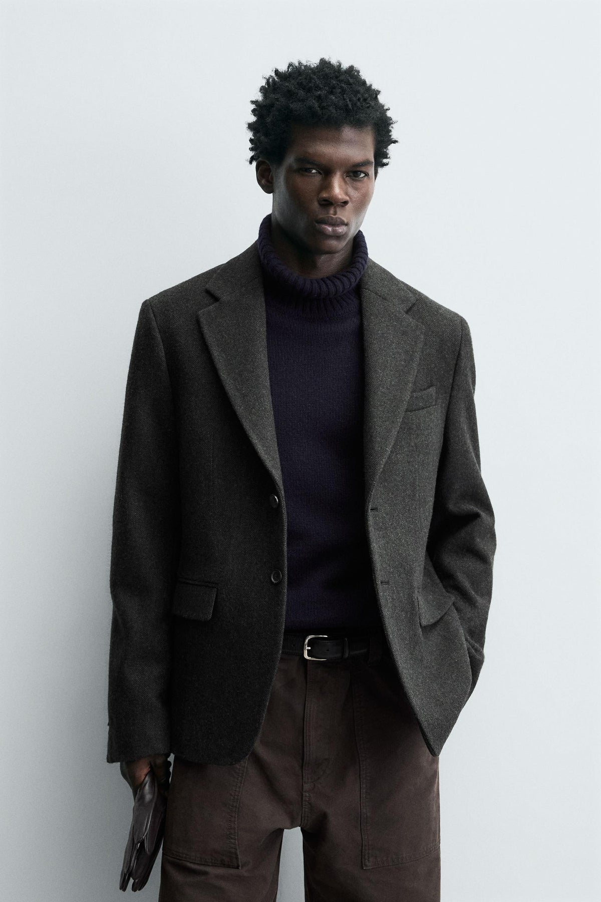 HERRINGBONE TEXTURED BLAZER - Image 2