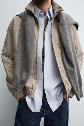 CHECK TEXTURED JACKET - Image 6