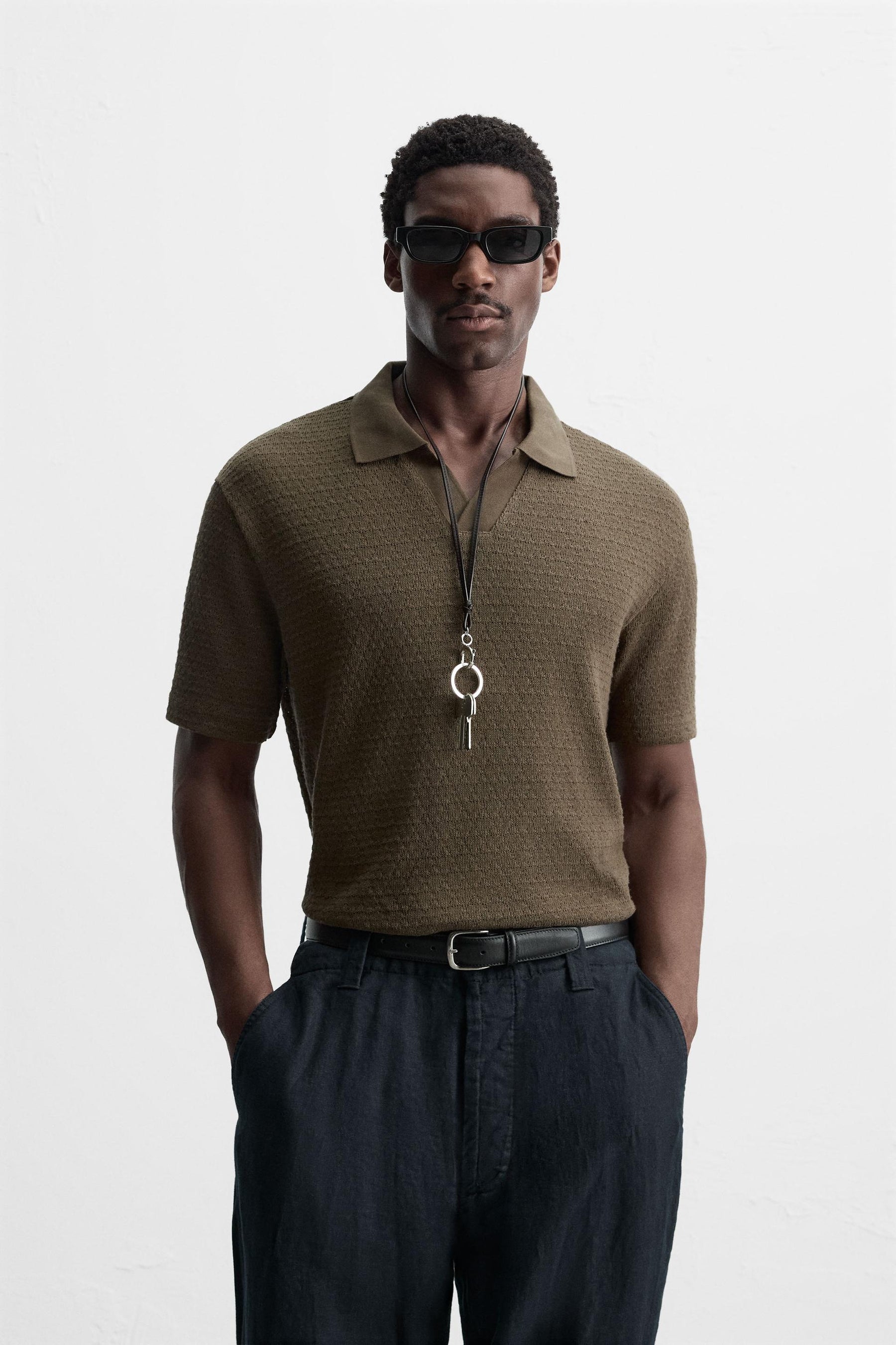 GEOMETRIC JACQUARD POLO SHIRT - Image 2