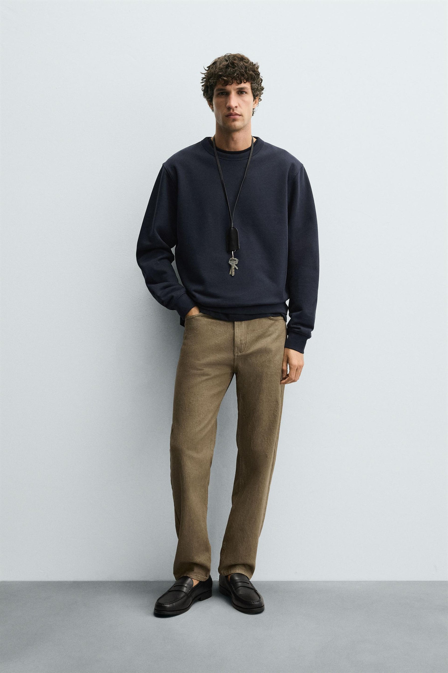 COTTON REGULAR FIT TROUSERS - Image 1