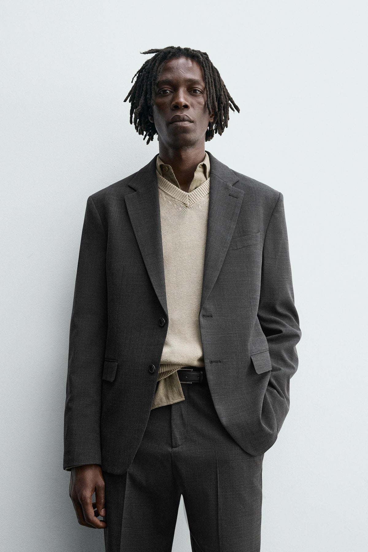 TEXTURED SUIT BLAZER - Image 2