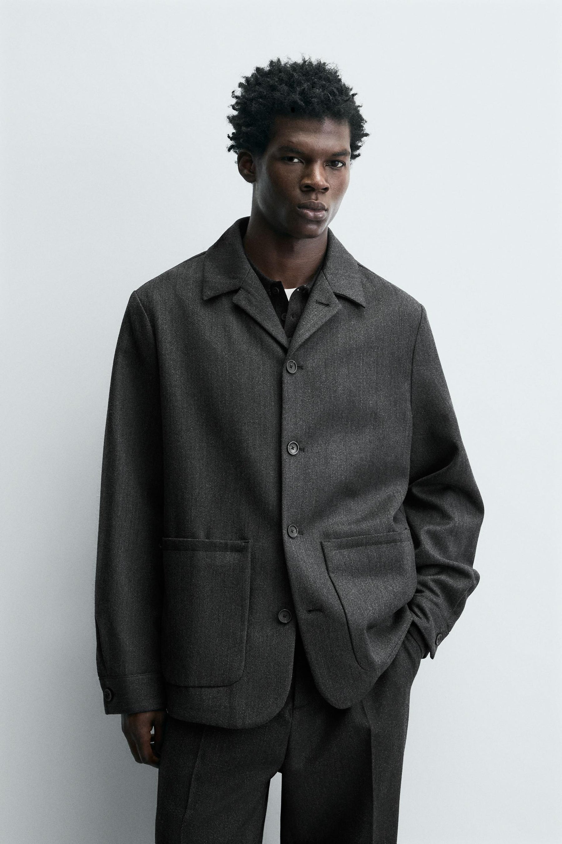 WOOL OVERSHIRT WITH POCKETS - Image 2