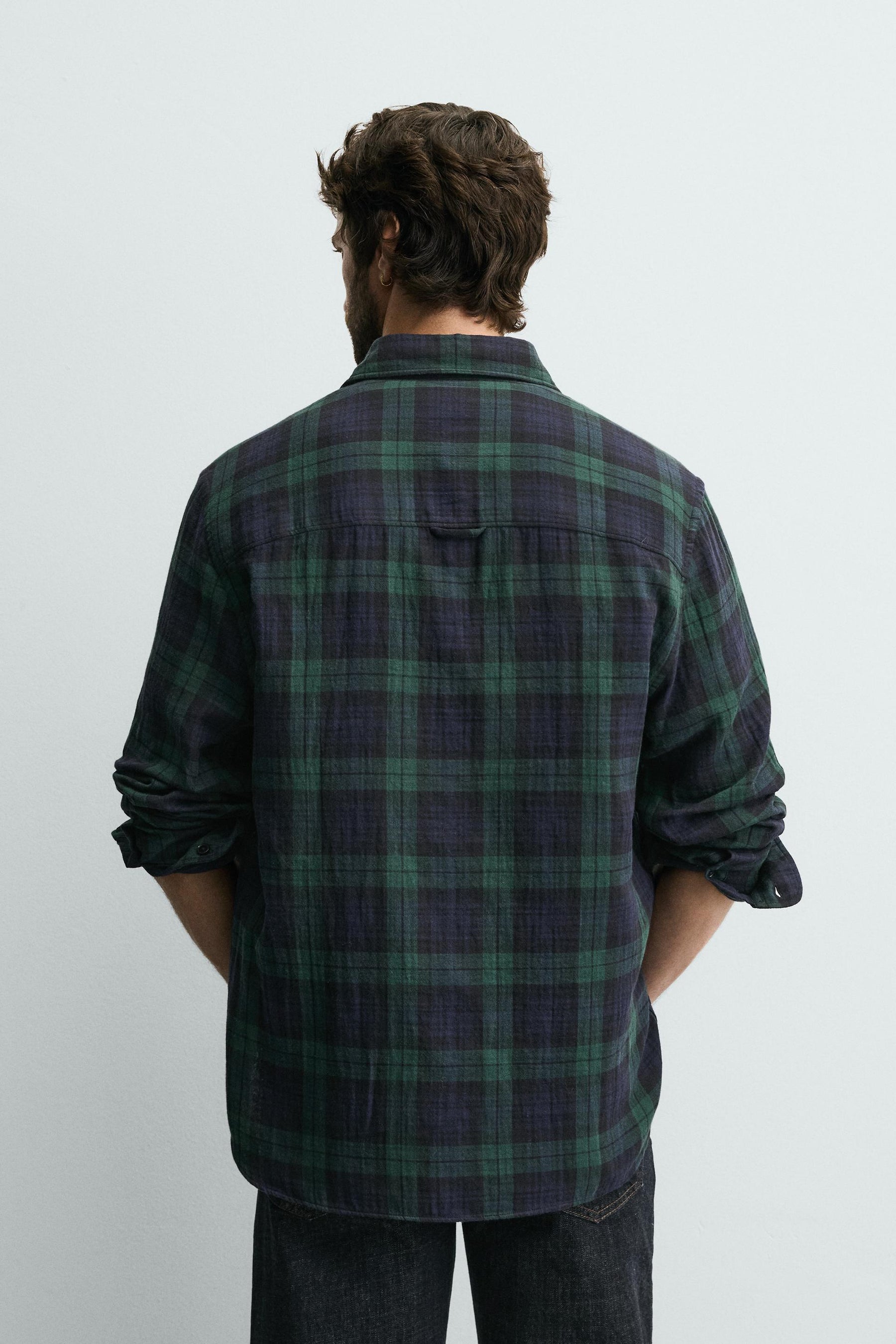 TEXTURED CHECK SHIRT - Image 3