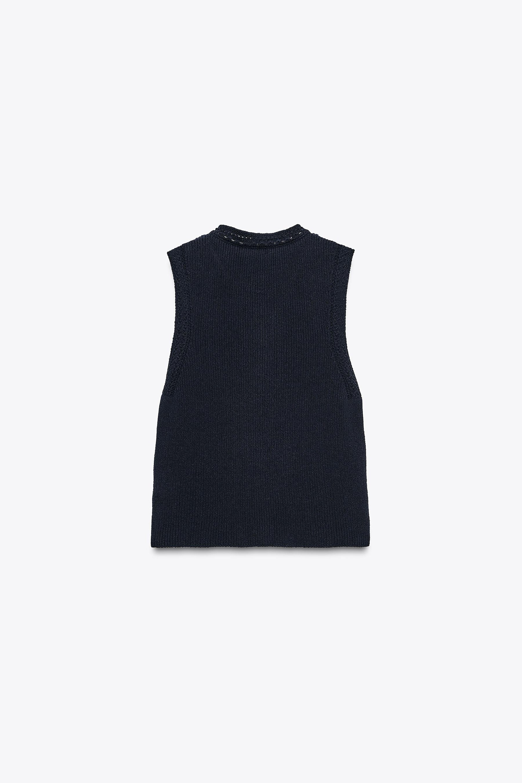 KNIT TOP WITH GOLD BUTTONS - Image 5