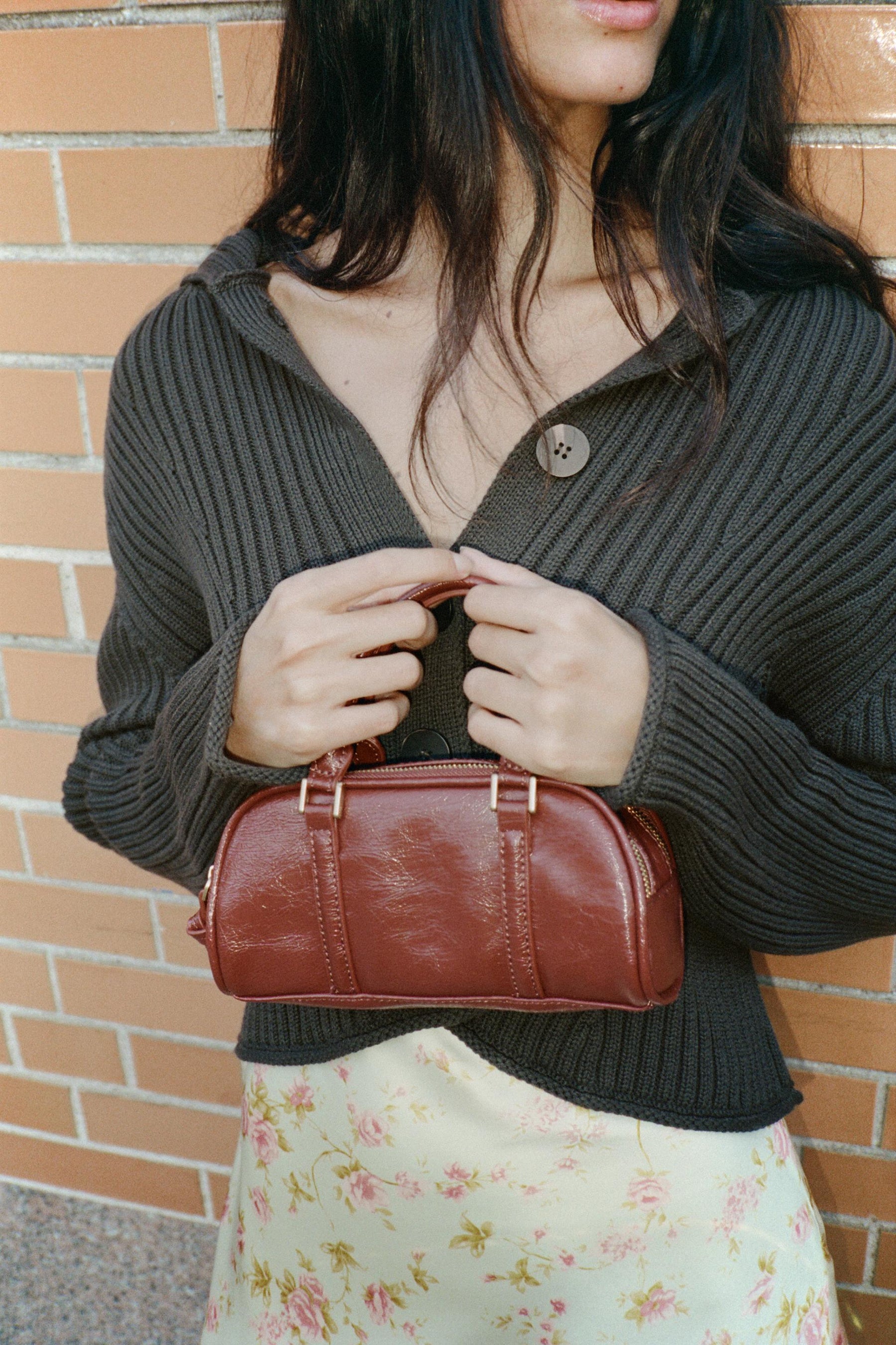 RIB KNIT CARDIGAN WITH BUTTONS - Image 3