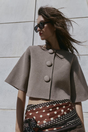 COVERED BUTTON KNIT CARDIGAN - Image 5