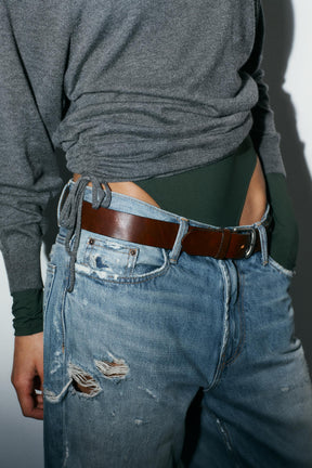 KNIT JUMPER WITH DRAWSTRINGS