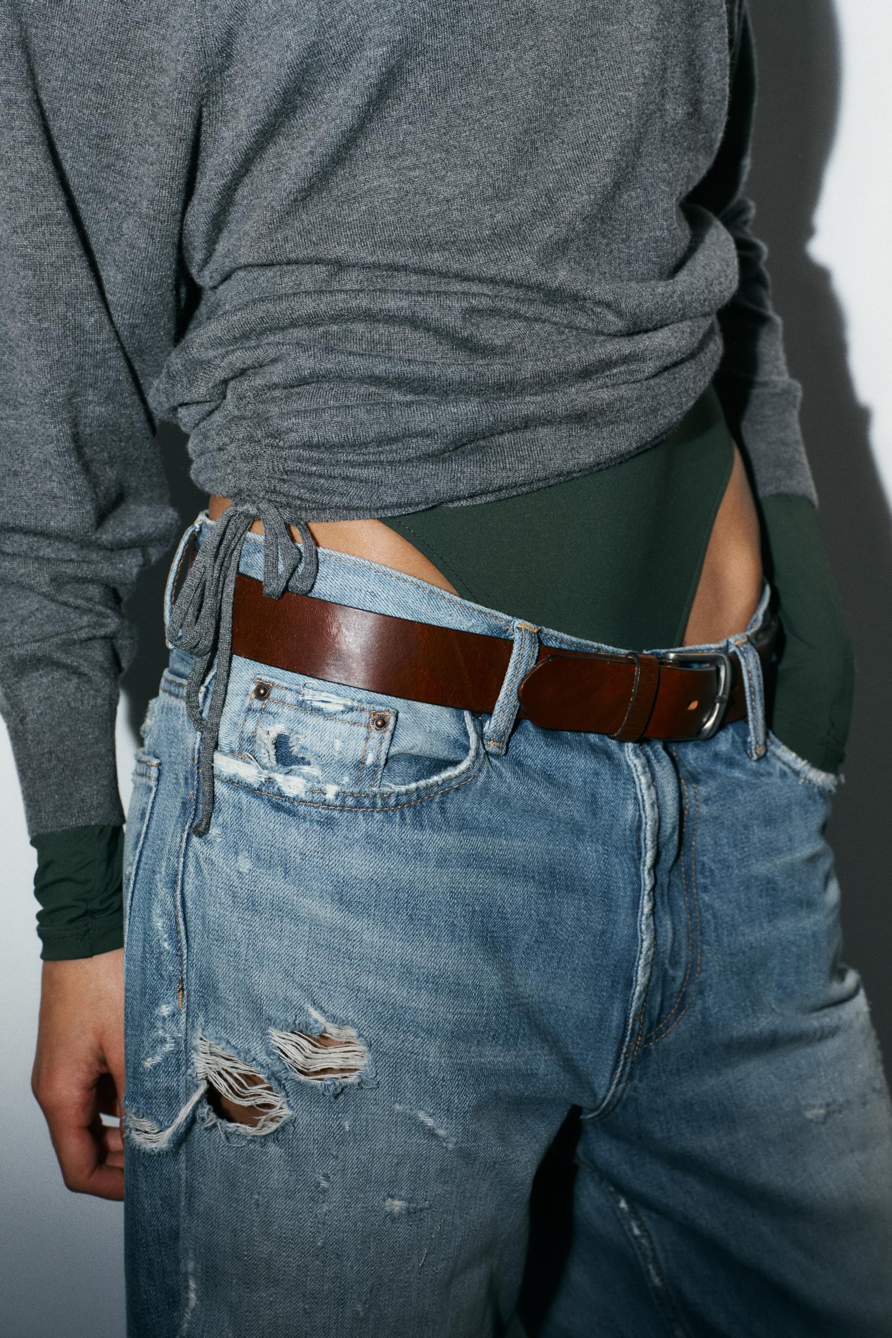 KNIT JUMPER WITH SIDE DRAWSTRINGS - Image 3