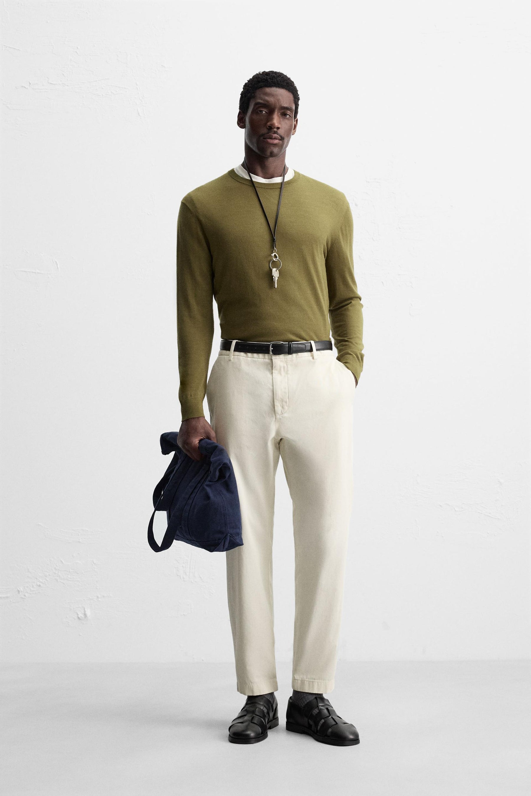 TWILL CHINO TROUSERS - Image 1