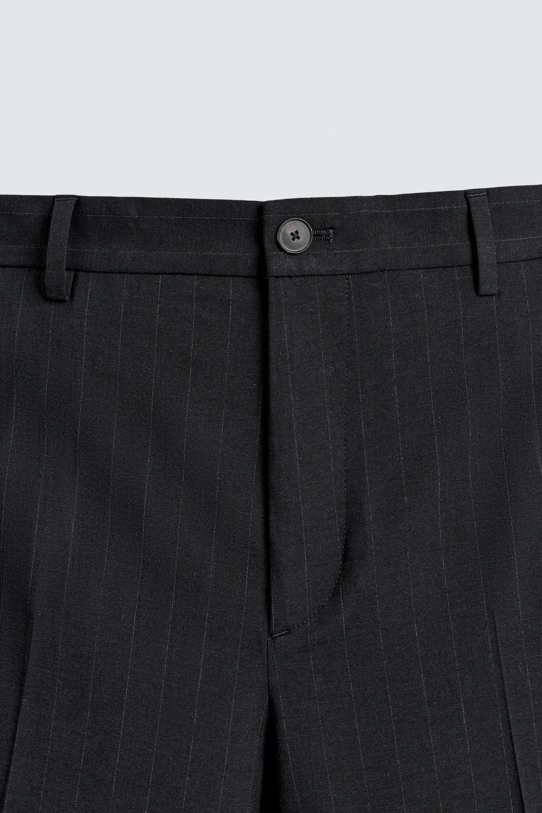 PINSTRIPED SUIT TROUSERS - Image 8