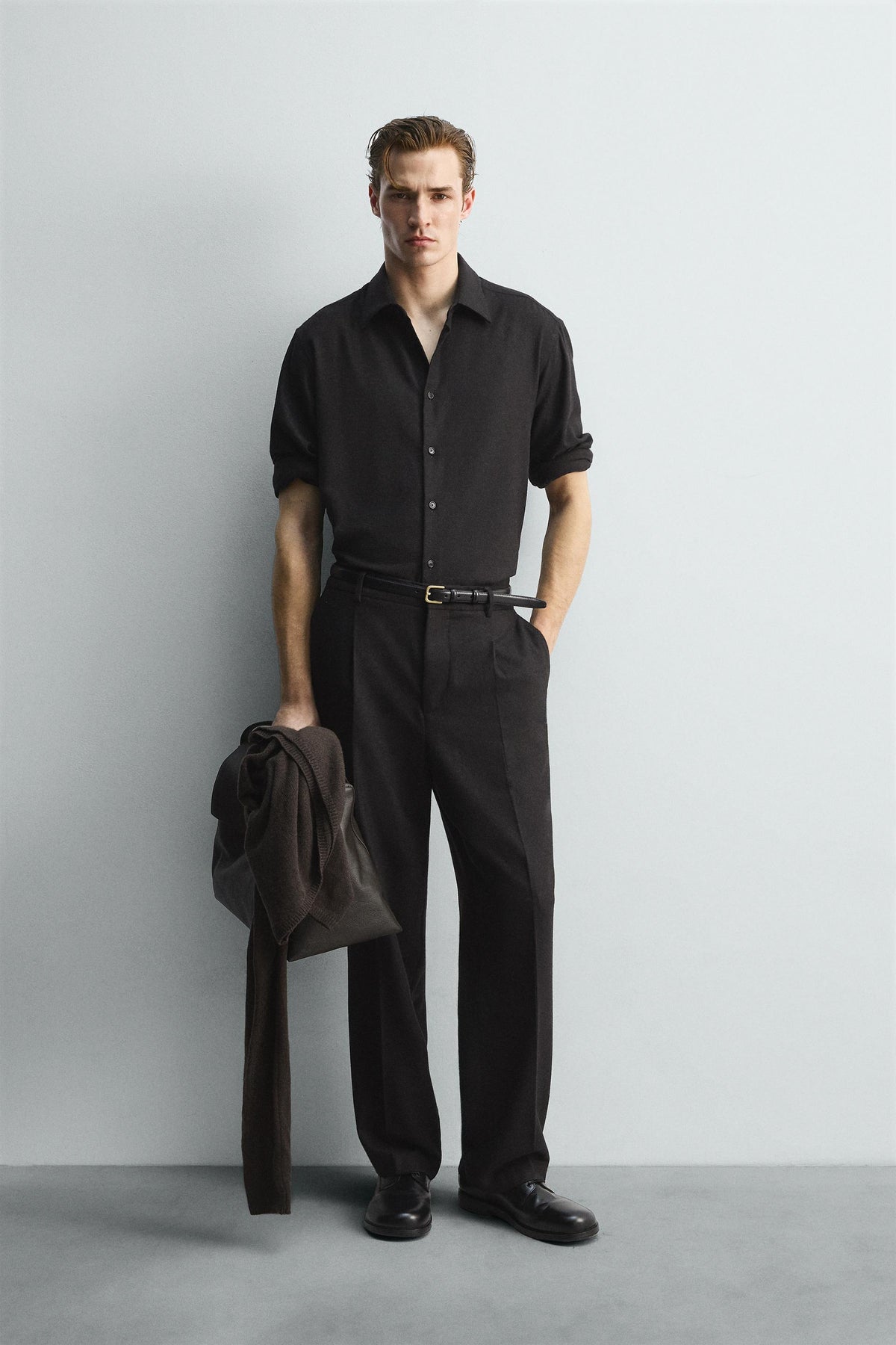 LIMITED EDITION FLOWING WOOL BLEND SHIRT - Image 1