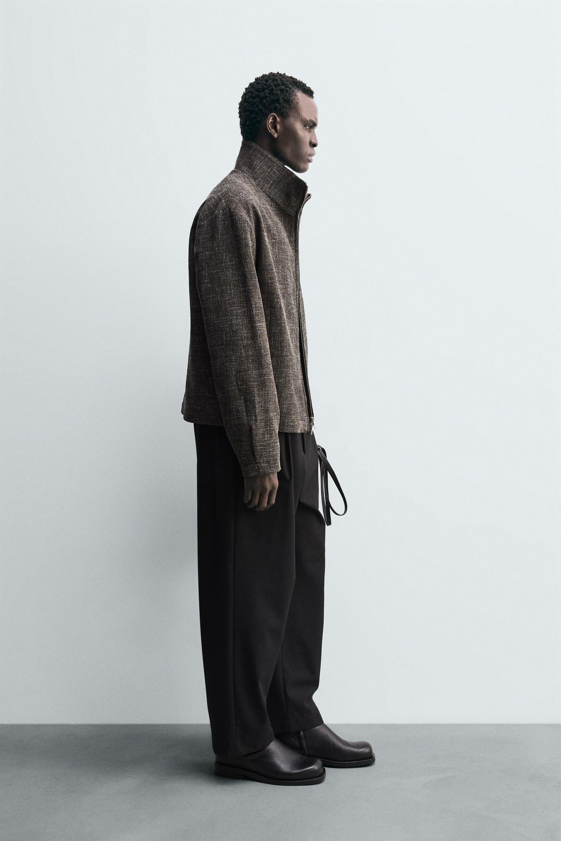 RELAXED FIT TEXTURED OVERSHIRT - Image 4