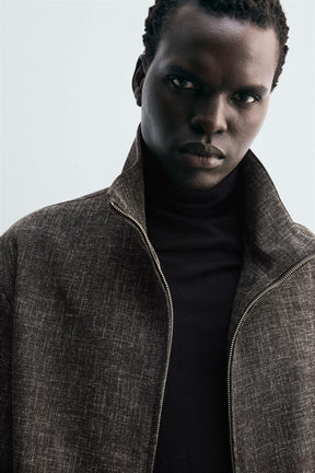 RELAXED FIT TEXTURED OVERSHIRT - Image 5