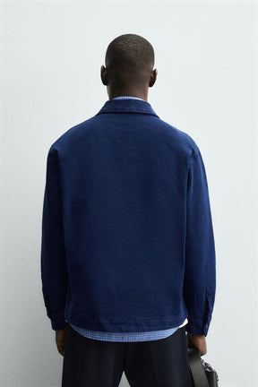 TEXTURED OVERSHIRT WITH POCKETS - Image 3